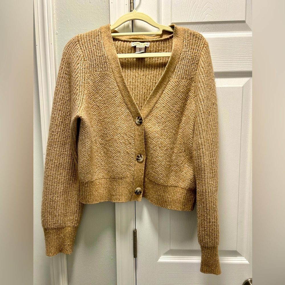 Cropped Tan Sweater, women’s Size Large